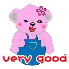 [LINEスタンプ] pink naughty bear