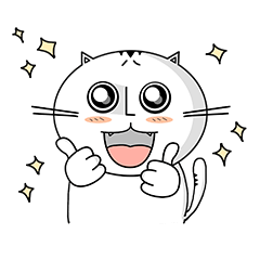 [LINEスタンプ] Eyebrow Cat's Daily Lifeの画像（メイン）