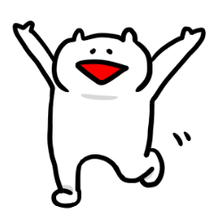 [LINEスタンプ] 愛らしい白いやつ