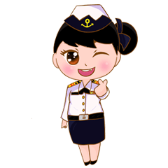[LINEスタンプ] Hi...l am navy nurseの画像（メイン）