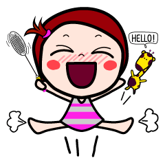 [LINEスタンプ] Woraffe Badminton (THAI)