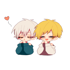 [LINEスタンプ] しろあおきいろ