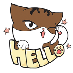 [LINEスタンプ] Kafae the masked cat