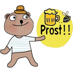 [LINEスタンプ] Happy Bear in Jun (DE)の画像（メイン）