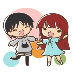 [LINEスタンプ] きみちゃんとりえちゃんのスタンプ