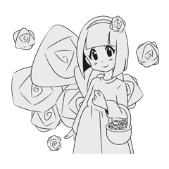 [LINEスタンプ] フラワーガールの一日 