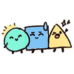 [LINEスタンプ] shapes are your friend！