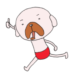 [LINEスタンプ] 赤パンワンコ 