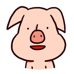 [LINEスタンプ] Habear is a pig