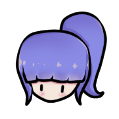 [LINEスタンプ] Purple head girl