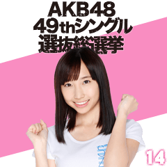 [LINEスタンプ] AKB48 選抜総選挙がんばるぞ！スタンプ 14