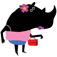 [LINEスタンプ] Little Rad (Young rhino)