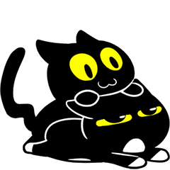 [LINEスタンプ] 黒猫兄弟 Part2