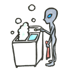 [LINEスタンプ] 生活！宇宙人！
