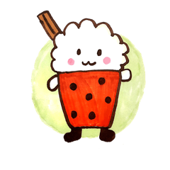 [LINEスタンプ] わたがしちゃん。