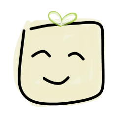[LINEスタンプ] Cute Tofu face - funny love smiley emoji