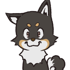 [LINEスタンプ] 黒柴のマロ 