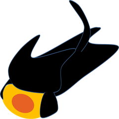 [LINEスタンプ] black cat with IKURA