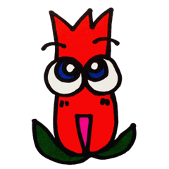 [LINEスタンプ] チューリップでご挨拶♪たきえ♪