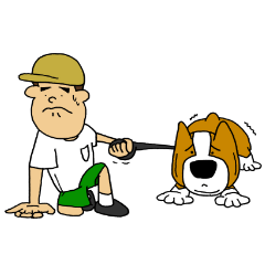[LINEスタンプ] 犬と男 3
