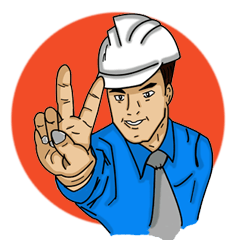 [LINEスタンプ] Engineer white hat