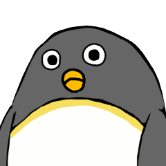 [LINEスタンプ] 足が黒いペンギンのスタンプ