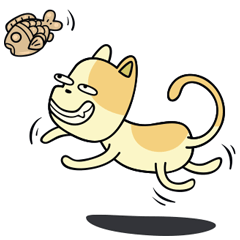 [LINEスタンプ] Weird Yellow Catの画像（メイン）