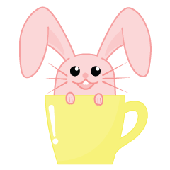 [LINEスタンプ] Cute Rabbit Pink
