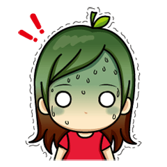 [LINEスタンプ] APPLE GIRL'S TALK