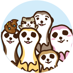 [LINEスタンプ] Meeka ＆ meerkat friends