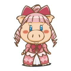[LINEスタンプ] ピグリーナと王子