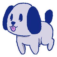 [LINEスタンプ] Blue pupper