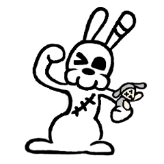 [LINEスタンプ] Reborn rabbit, Skull！