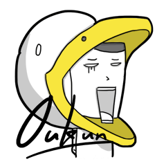 [LINEスタンプ] Square Head man-OUKUN