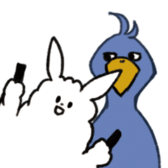 [LINEスタンプ] ハシビロコウとアルパカちゃん