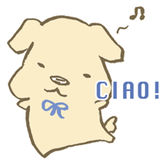 [LINEスタンプ] Ciao！ラブラドールレトリバーのるぅちゃんの画像（メイン）