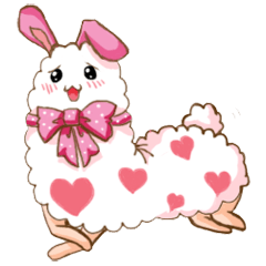[LINEスタンプ] Play with cute Alpaca ！！