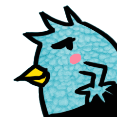 [LINEスタンプ] Fury Odd Blue Bird - 2