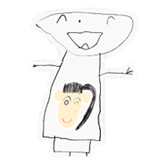 [LINEスタンプ] こどもがかいた絵のすたんぷ