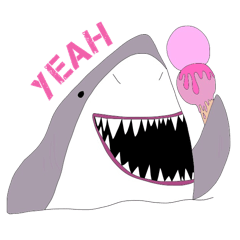 [LINEスタンプ] Stylish shark stickerの画像（メイン）