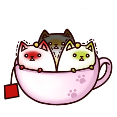 [LINEスタンプ] Tea Bag Cat