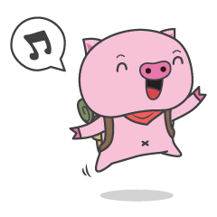 [LINEスタンプ] BooBoo The Pigpacker (Eng Ver.)