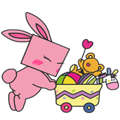 [LINEスタンプ] Happy : The Easter Rabbit