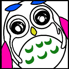 [LINEスタンプ] カラフルフクロウ