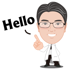 [LINEスタンプ] Dr. Liu cares about your health.