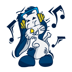 [LINEスタンプ] Bright rabbit