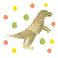 [LINEスタンプ] 素朴な恐竜のスタンプの画像（メイン）