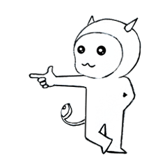 [LINEスタンプ] dark demon White