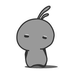 [LINEスタンプ] rabbit staring lonely