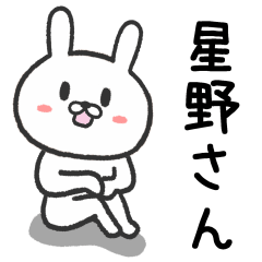 [LINEスタンプ] 星野さんが使うウサギのスタンプ